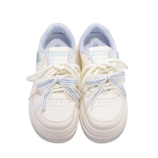 合成革 厚底轻便可爱减龄小众设计 防滑耐磨 低帮 板鞋 女