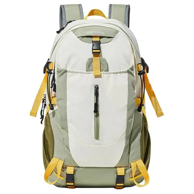 波斯丹顿 时尚潮流百搭 织物 双肩包 常规 男女同款情侣款 米白