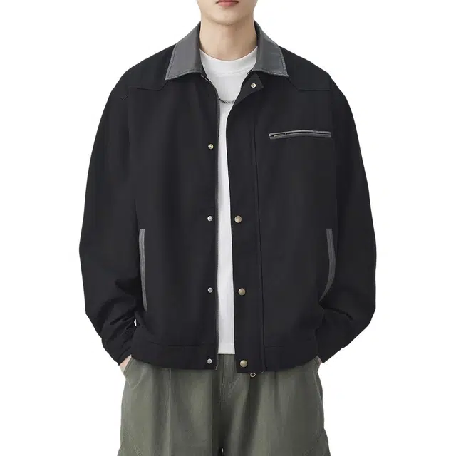 太子龍 美式复古设计款潮牌休闲翻领上衣夹克 男款
