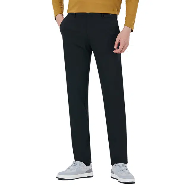 利郎 品位商务纯色中腰直筒通勤弹力秋季休闲裤 男款