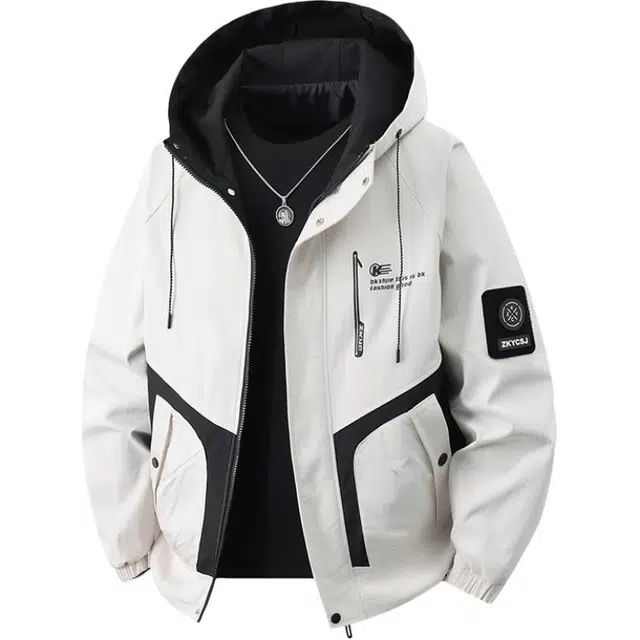 马员外 百搭扎染连帽时尚简约潮流夹克 男款