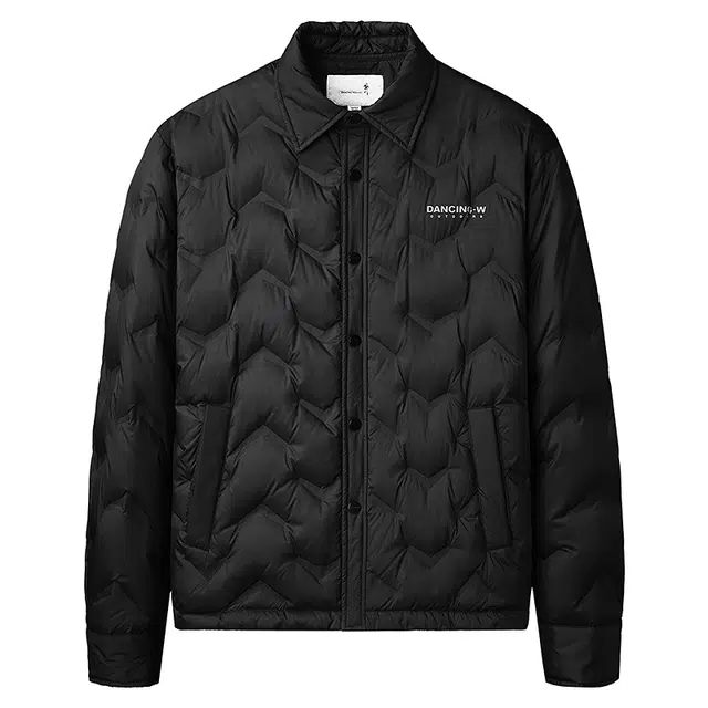 与狼共舞 石墨烯背暖蓄热科技 高充绒时尚绗缝轻暖舒适户外通勤翻领羽绒服 男款