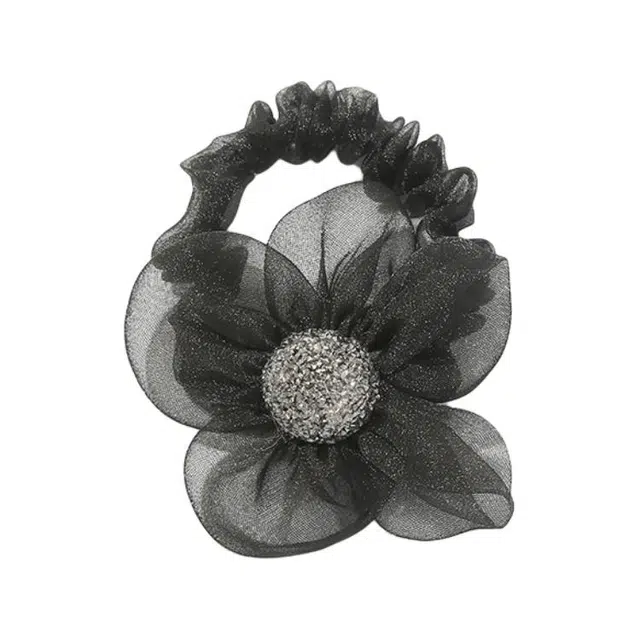 如花梦 太阳花发圈头花发饰高级感扎头绳欧根纱头发 亚克力 发夹 女款