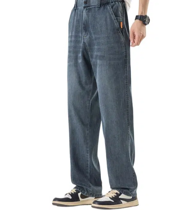 太子龍 薄款美式宽松直筒裤子牛仔裤 男款