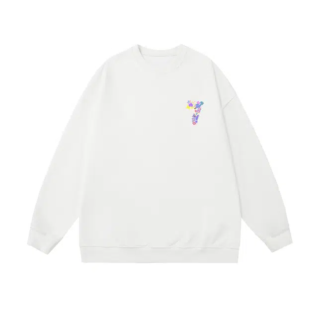 棉基因 早秋多彩卡通童趣高街时尚潮牌简约潮男青少年复古男装减龄感通勤高级感韩系穿搭女士基础款无帽打底衫慵懒风女圆领卫衣 男女同款