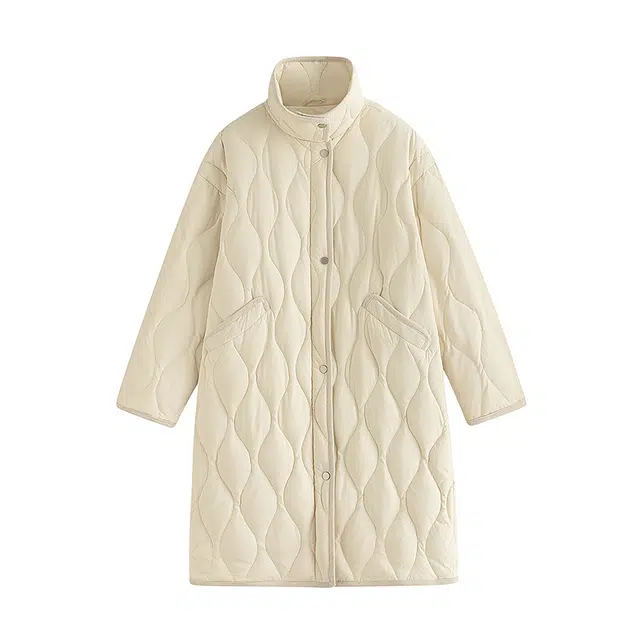 茵曼 纯色百搭简约舒适时尚长袖羽绒服 女款