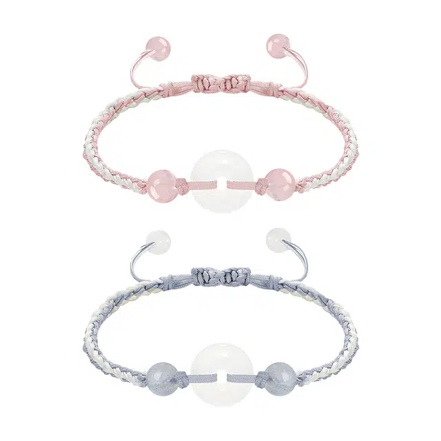 饰伴 新中式招财纳福诸事顺遂复古百搭手工编织绳八方来财平安喜乐开运上岸盘玩文玩#好运 织物 手绳 男女同款情侣款