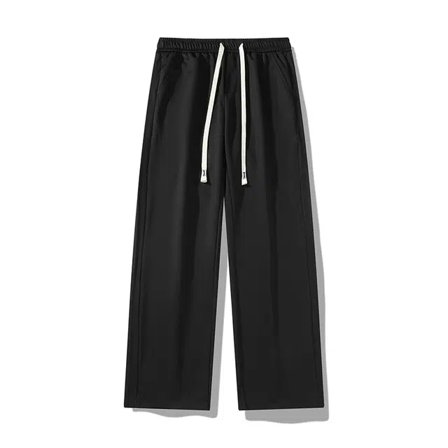 海尔斯 美式潮流直筒宽松纯色百搭简约休闲裤 男款