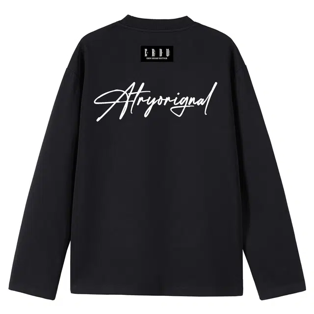 而度 美式复古前后字母星芒印花工艺插肩袖拼接宽松廓形百搭卫衣 男女同款