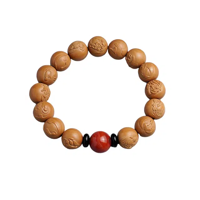 茂琼 新中式国潮复古精致文玩雕刻无相佛珠收藏级盘玩精品玛瑙配饰品古风典雅精雕细琢国风复古#好运 猴头核桃 手串 男女同款情侣款