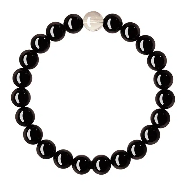 子婳 五行缺补水木火土金财气满满好运连连平安顺逐上岸多色转运珠文玩盘玩小众精致简约轻奢百搭手饰 黑曜石 手串 男女同款情侣款