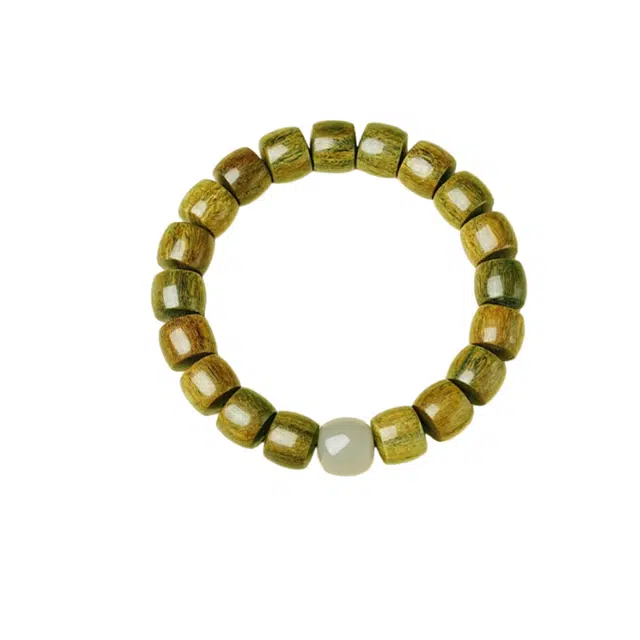 茂琼 八方来财好运连连新中式国潮古风冷门文玩盘玩时尚百搭潮流高级感文玩盘玩 绿檀 手串 男女同款情侣款