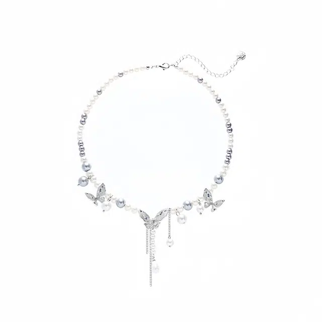 阿葱饰品 蝴蝶 精致优雅甜酷辣妹高贵简约颈链 个性独特百搭时尚高级感#好运 合金 项链 女款