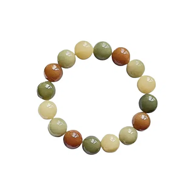 镯钰瑭 招财进宝炭烧多宝 原生态渐变绿 复古民族风高级感原生态佛珠盘玩 禅意 菩提根 手串 男女同款情侣款