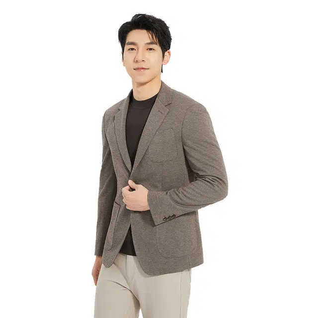 利郎 都市休闲肌理提花单排扣西装 男款
