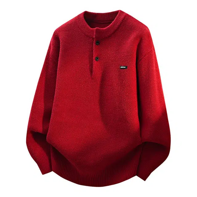 马员外 潮流圆领宽松百搭时尚简约针织衫 男款