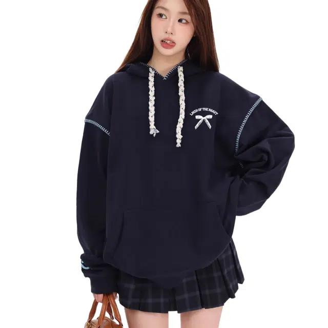 苏九儿 连帽高级感流行宽松民族风韩系卫衣 女款