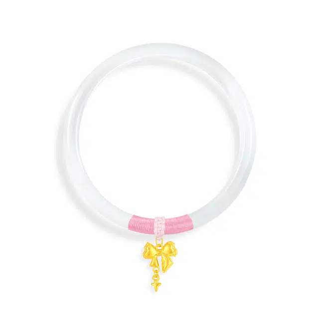 【999足金纯金 在逃公主】 福韵金 六桂福 星光蝴蝶结轻奢精致甜美温柔新中式国风温婉浪漫星辰日常百搭简约#好运 玉髓 手镯 女款