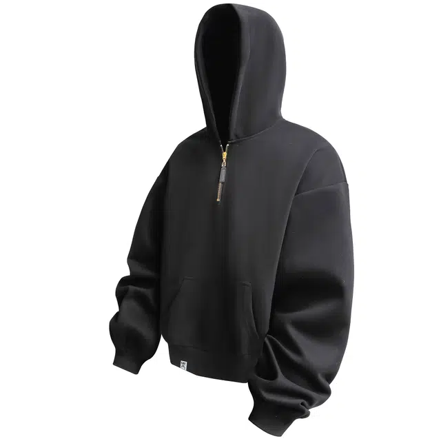 吾皇猫 重磅美式复古高街简约春秋基础款学院风宽松休闲外套百搭舒适透气高级感早秋季长袖套头连帽卫衣 男女同款