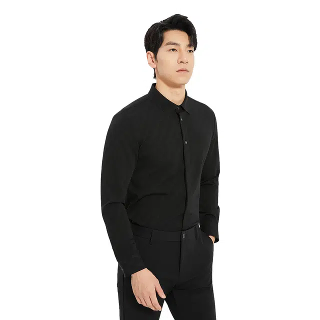 利郎 品位商务尖领印花质感百搭休闲通勤秋季衬衫 男款