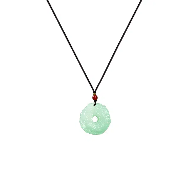 前方大荒野 鲤跃龙门平安扣平安喜乐鱼跃龙门步步高升新中式简约时尚设计国风时髦独特日常#好运 菩提根 项链 男女同款情侣款