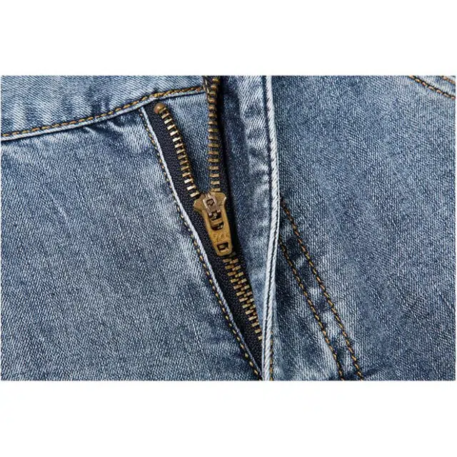 才子 修身水洗弹力休闲牛仔裤 男款 蓝色