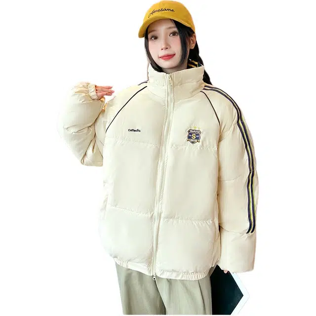 思蓓儿 大码胖妹妹冬季韩版宽松加厚面包服小个子棉衣棉服 女款