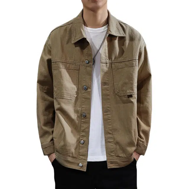 遨宇 宽松休闲美式水洗工装户外外套百搭长袖衬衫 男女同款