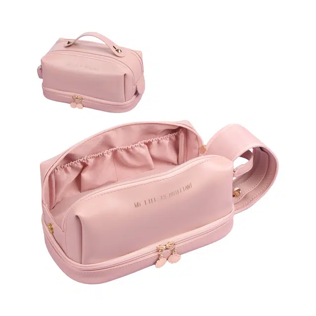 环邦轻便实用化妆包收纳袋 防尘收纳便携防水防摔防泼水 大容量旅行轻奢高级高端包包洗漱包