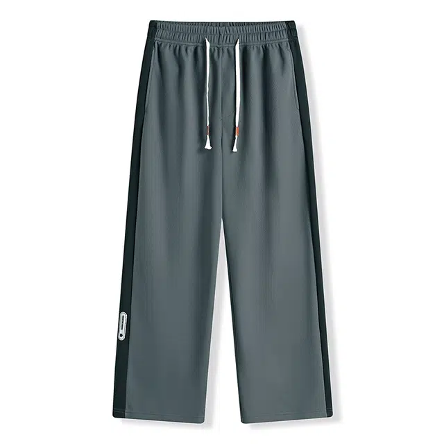 海尔斯 运动百搭中腰宽松直筒系带休闲裤 男款