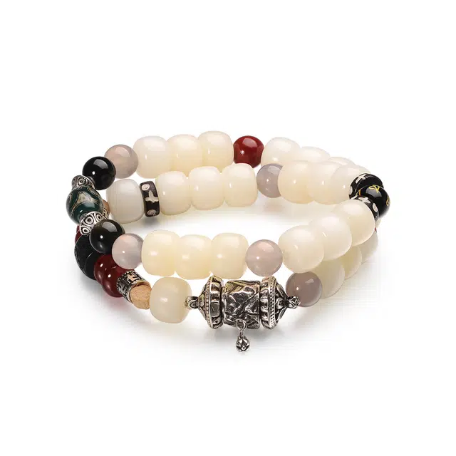 【盗墓笔记藏海花联名款】 彗时 巴瓦梵音-吴邪张起灵时来好运财运诸事顺利纳福佛珠转运珠 白玉菩提 手串 男女同款情侣款