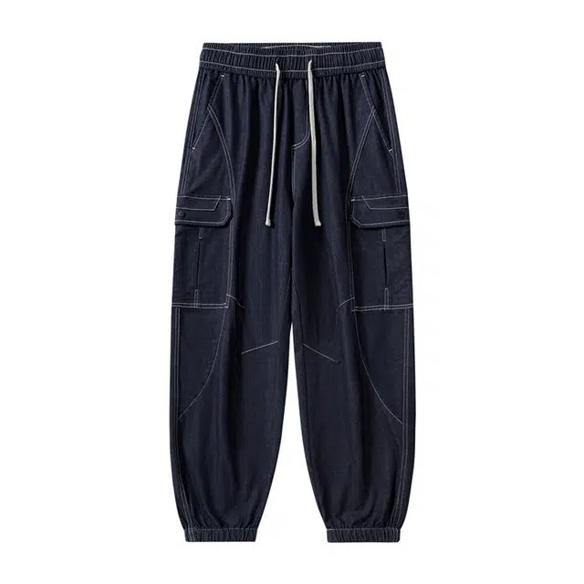 海尔斯 百搭潮流美式水洗运动宽松牛仔裤 男款