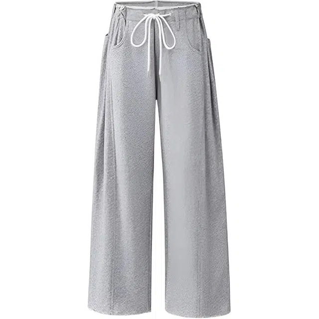 极限涡轮 美式复古高街小众痞帅潮流高腰阔腿运动裤子无性别主义穿搭亲肤柔软时尚设计宽松百搭侧条加长直筒裤学生垂感卫裤休闲裤 男女同款