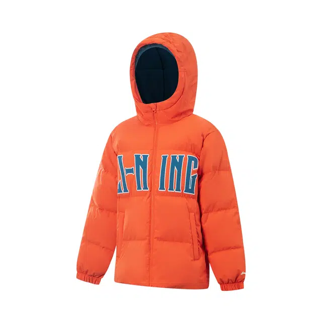李宁儿童羽绒服 篮球 潮流篮球系列 连帽保暖宽松鸭绒 儿童款