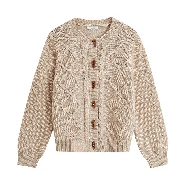 茵曼 舒适时尚休闲百搭长袖针织衫 女款