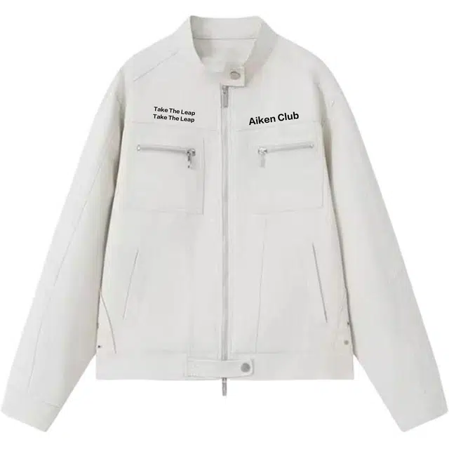 爱肯 美式复古高街个性时尚简约纯色工装风拉链多口袋设计感宽松休闲日常通勤百搭街头嘻哈立领长袖夹克 男女同款