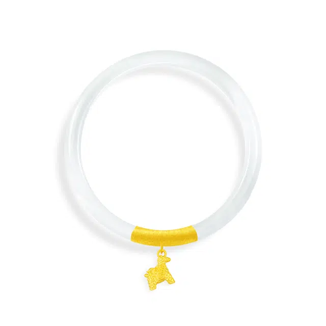 【999足金纯金 马上有钱】 福韵金 六桂福 小马金币暴富新中式国风国潮招财本命年轻奢小众简约大方高级百搭#好运 玉髓 手镯 女款