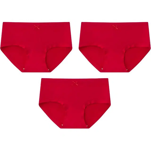 潞优野 舒适抗菌新疆长绒棉本命年纯棉裆女生三角内裤 女款