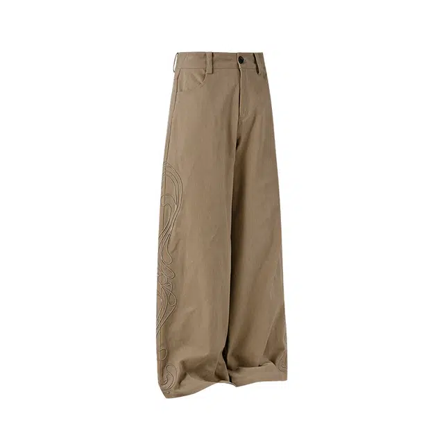 KREATE Reincarnation Totem Embroidered Wide Leg Pants