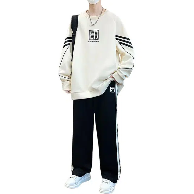 邦固依品 国风长袖高中学生长裤卫衣套装 男款