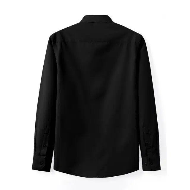 范索米 轻奢休闲重工蝎子图案徽章纯色长袖衬衫 男款