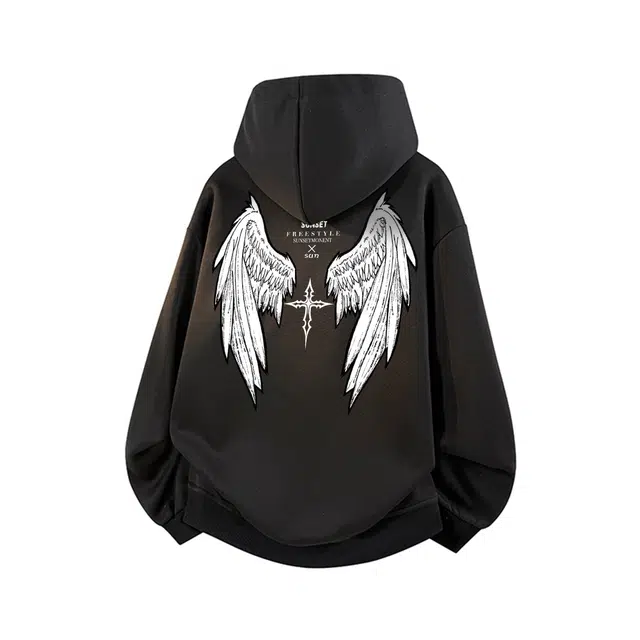 SUNSETMONENT Wings Cross Hoodie