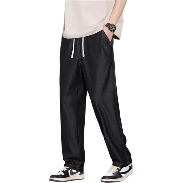 太子龍 夏季薄款美式直筒宽松休闲长裤子牛仔裤 男款