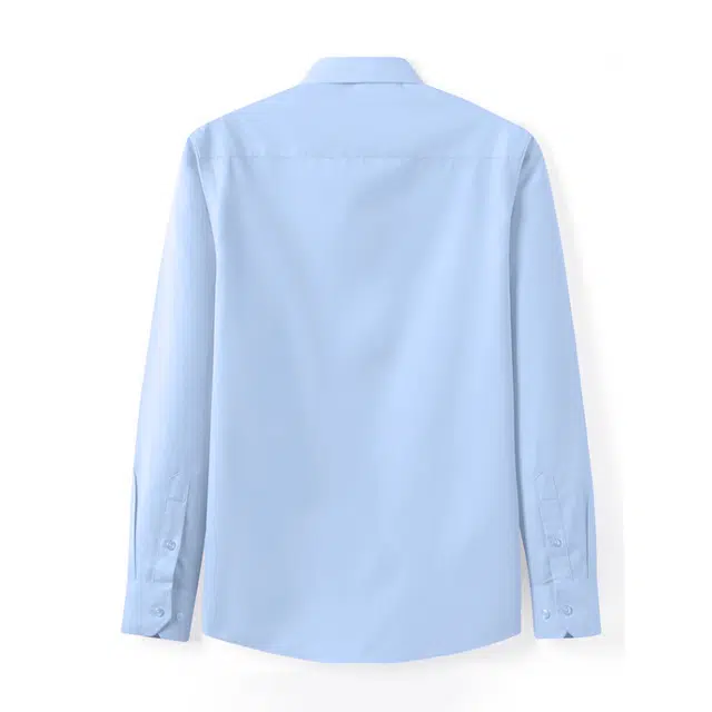 范索米 休闲百搭纯色商务长袖衬衫西装内搭 男款