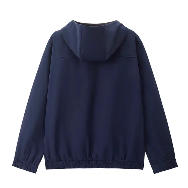 佐丹奴 复合摇粒绒多口袋连帽梭织软壳外套夹克 男款