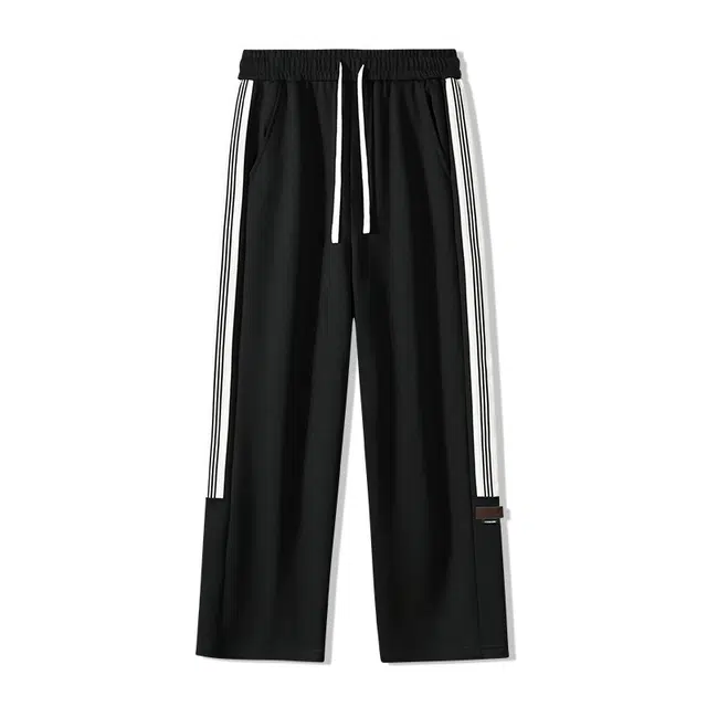 海尔斯 时尚织带舒适百搭中腰休闲裤 男女同款