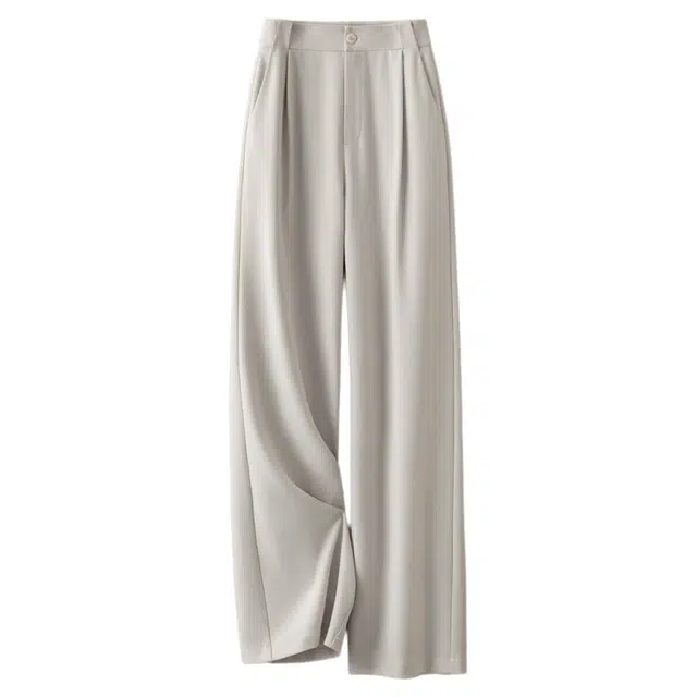 潞优野 百搭显瘦羊毛暖绒直筒裤女秋冬季休闲裤 女款