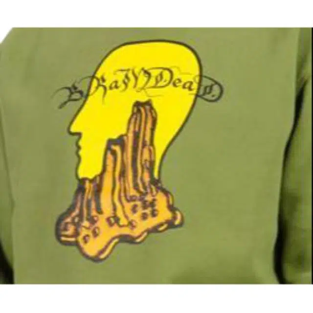 Brain Dead FW21 Mount Slime Crewneck - Olive