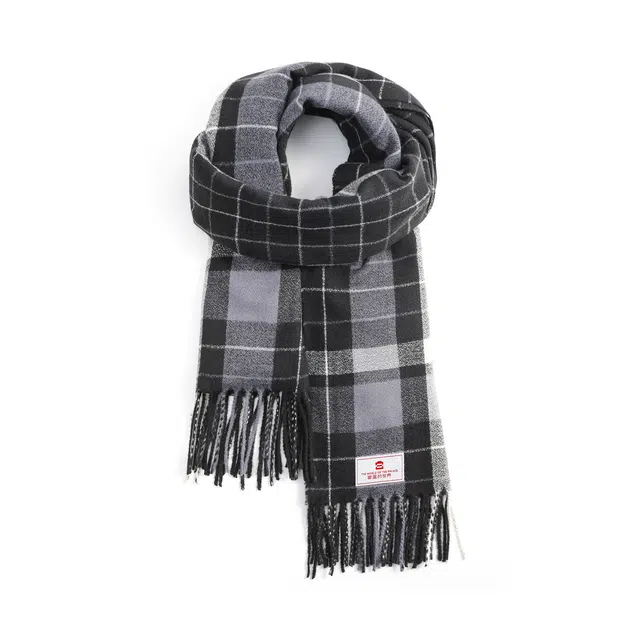 宫里的世界 韩系百搭仿羊绒保暖披肩两用 聚酯纤维 绒线围巾 男女同款情侣款