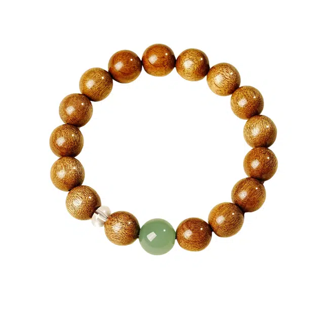 茂琼 时来运转财源滚滚万事顺遂新中式国风盘玩念珠木质冷门文玩盘玩复古典雅精致文玩木质念珠转运 楠木 木作手串 男款